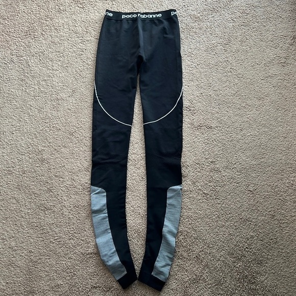 Paco Rabanne Black Bodyline Stirrup Leggings - Picture 4 of 9